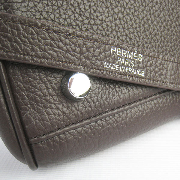 High Quality Hermes Kelly 35cm Togo Leather Bag Dark Coffee 6308